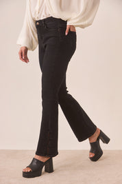 JEANS BOOTCUT BOTONES ORIENTALES - BLACK