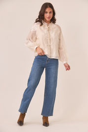 JEANS RECTOS CADENA - BLUE