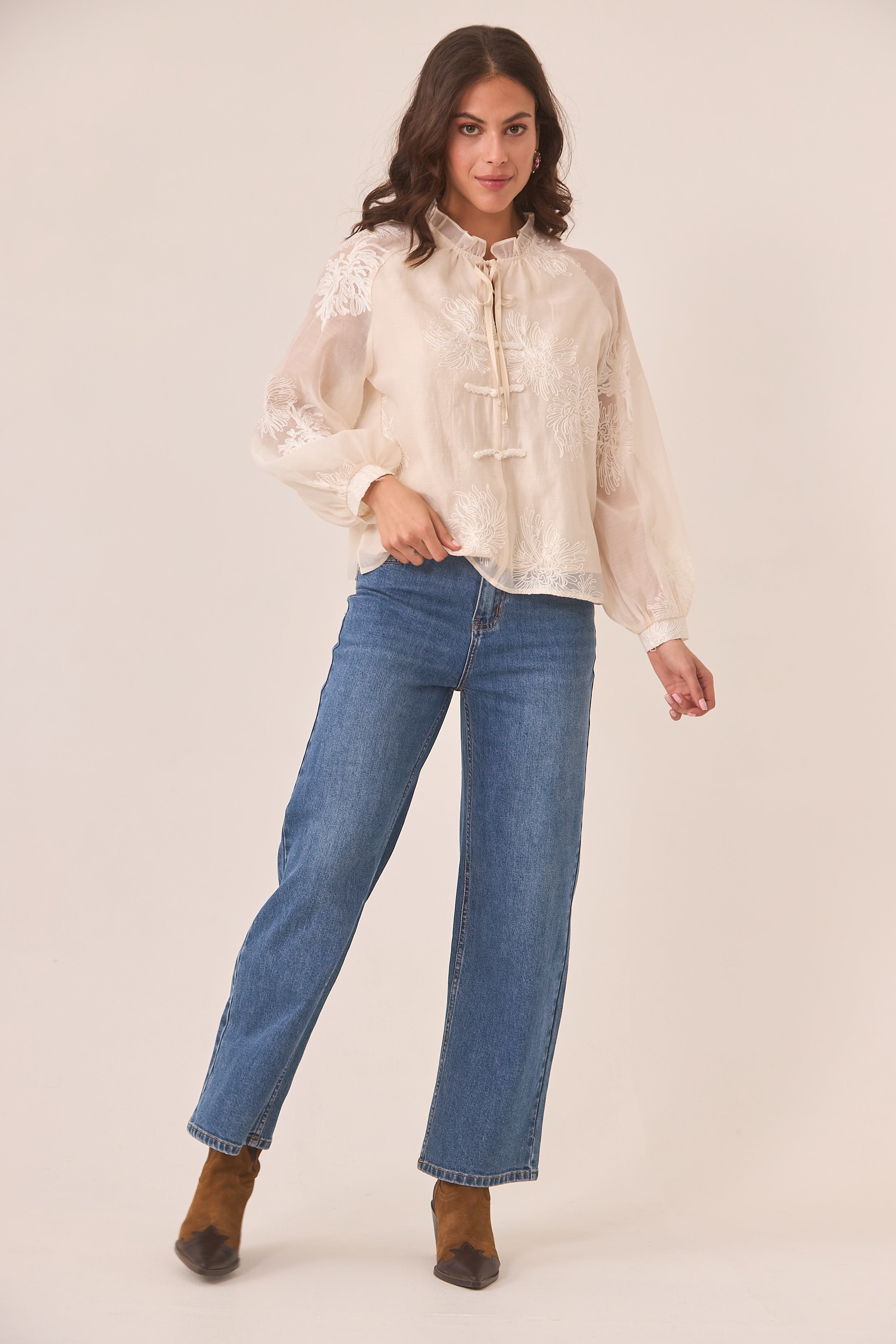 JEANS RECTOS CADENA - BLUE