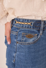 JEANS RECTOS CADENA - BLUE