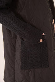 ABRIGO COMBINADO ACOLCHADO - BLACK