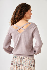 JERSEY TIRAS CRUZADAS ESPALDA - TAUPE