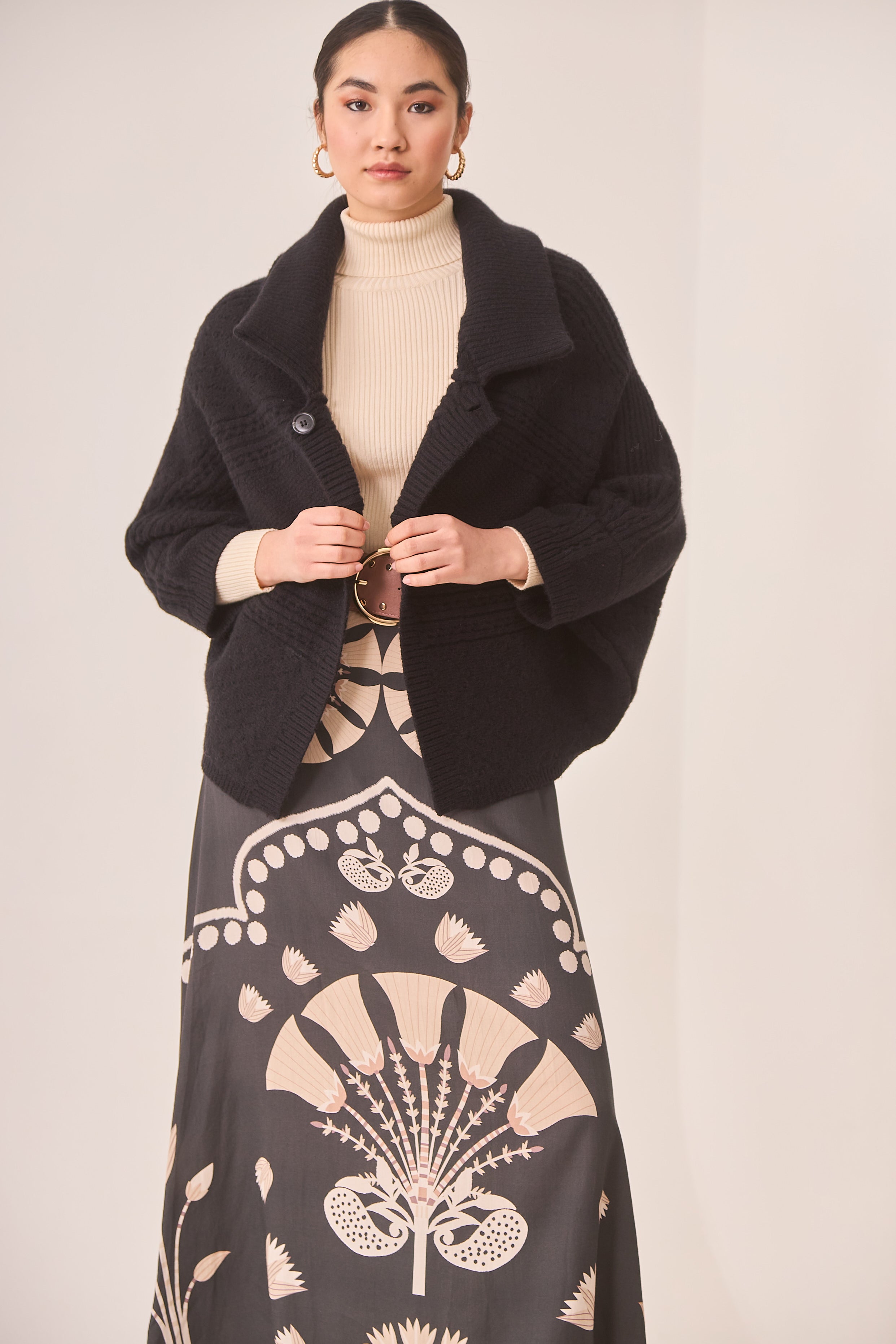 CÁRDIGAN OVERSIZE MANGAS KIMONO - BLACK