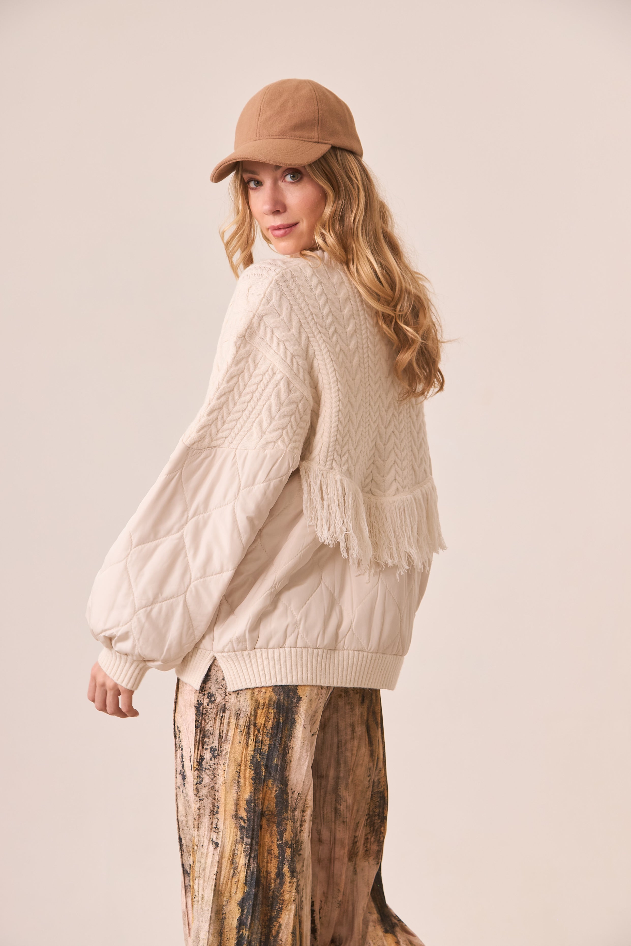 JERSEY COMBINADO FLECOS - IVORY