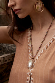 CENTRAL PEARL PENDANT - BRONZE