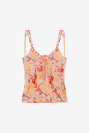 TOP ESTAMPADO BORDADO - CORAL