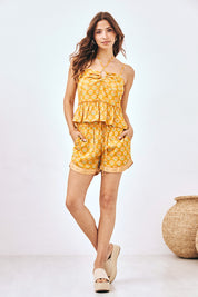 SHORT ESTAMPADO BORDADO - PEACH