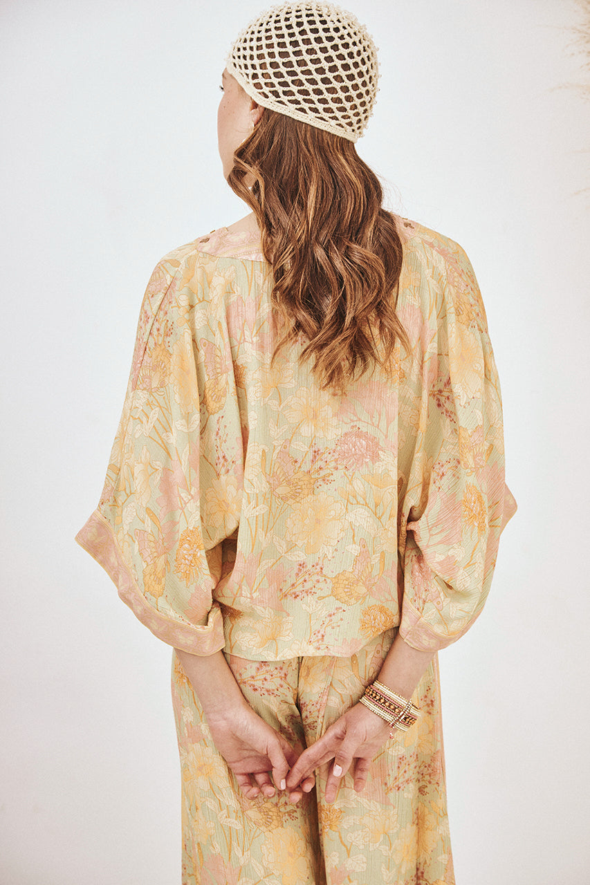 BLUSA FLUIDA ESTAMPADA - PEACH
