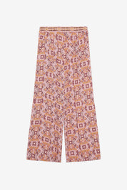 PANTALÓN  ESTAMPADO  BORDADO - VIOLETA
