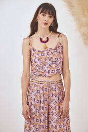 TOP CROPPED ESTAMPADO - VIOLET