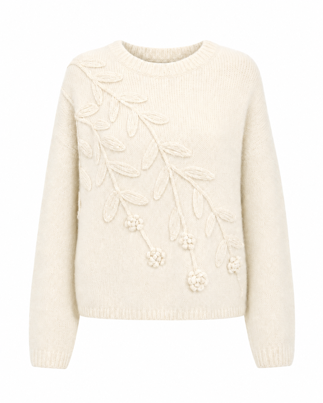 EMBOSSED DETAIL JERSEY - IVORY