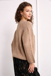 JERSEY PUNTO CANALÉ PERLAS - CAMEL
