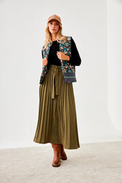 CHALECO ACOLCHADO ESTAMPADO NATURE - BLUE