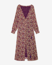 VESTIDO LARGO MANGA LARGA ESTAMPADO - PURPLE