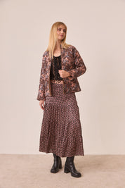FALDA FLORES RETRO - PINK