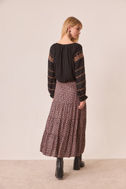 FALDA FLORES RETRO - PINK