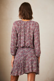 BLUSA MANGA LARGA ESTAMPADA C/BORDADO - PURPLE