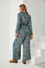 KIMONO ESTAMPADO BOTÁNICO - BLUE