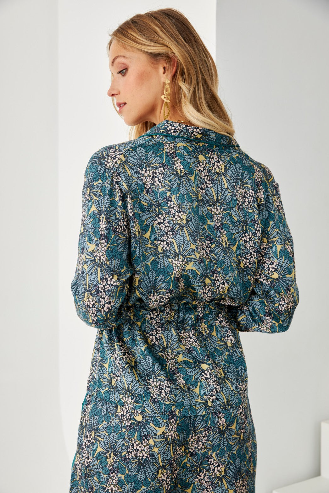 KIMONO ESTAMPADO BOTÁNICO - BLUE