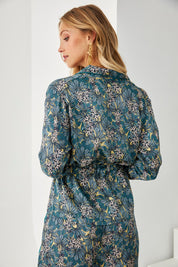 KIMONO ESTAMPADO BOTÁNICO - BLUE