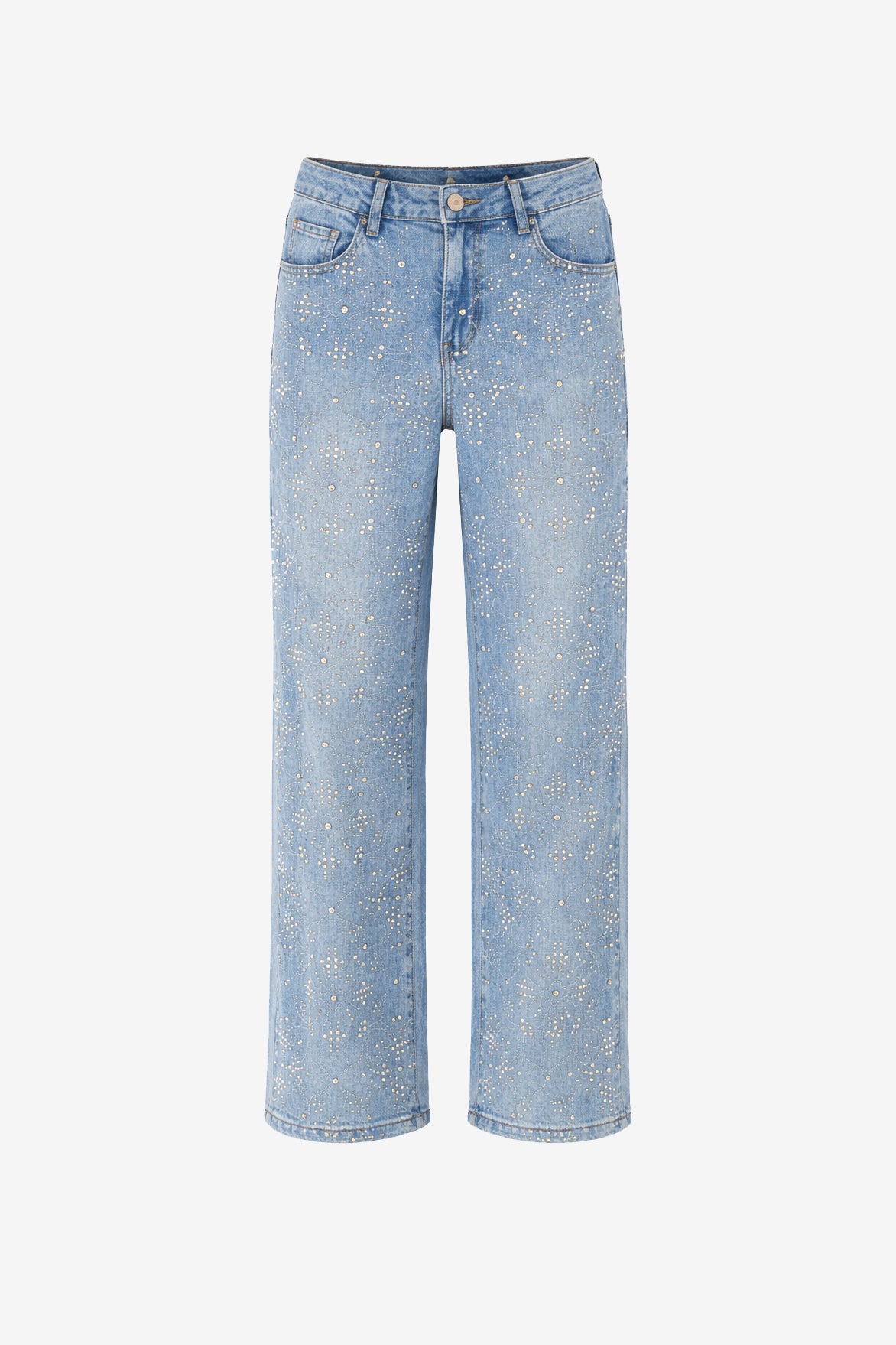 MANDALA STUDDED JEANS - BLUE