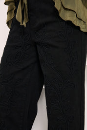 PLAIN WIDE LEG JEANS - BLACK - BLACK