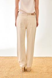 JEANS WITH METALLIC EMBROIDERY PALM TREES - BLUE