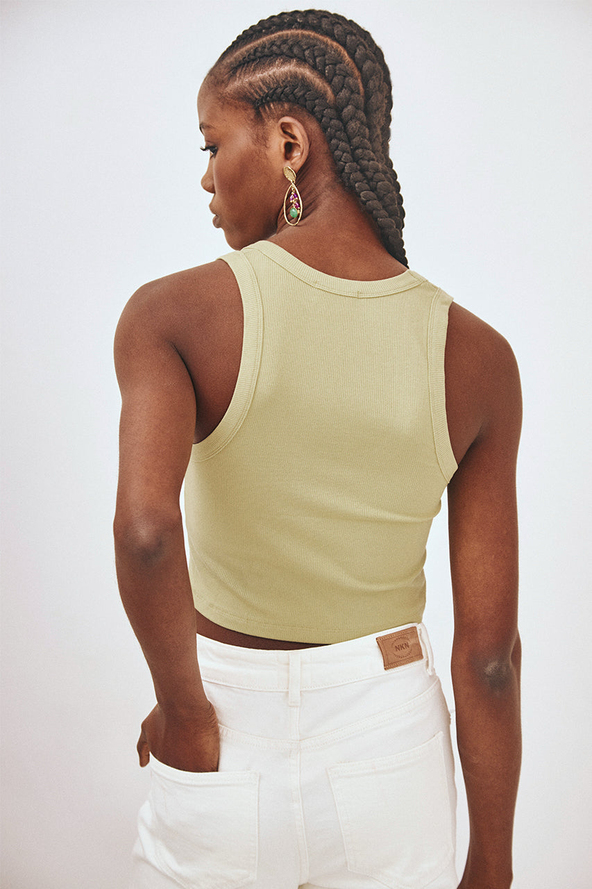 BASIC STRAPPY TOP - KHAKI