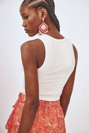 BASIC STRAPPY TOP - ECRU