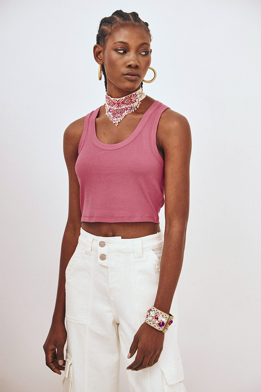 BASIC STRAPPY TOP - PINK