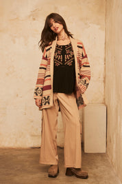 PANTALON CARGO FLUIDO - BEIGE
