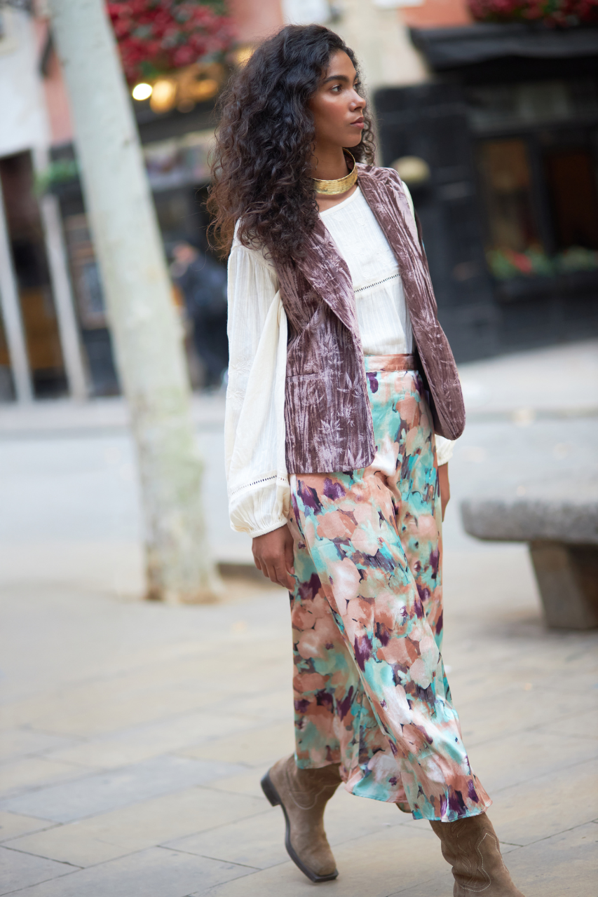 FALDA CRUZADA MULTICOLOR - PINK