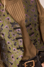 CHALECO JACQUARD METALIZADO - GREEN