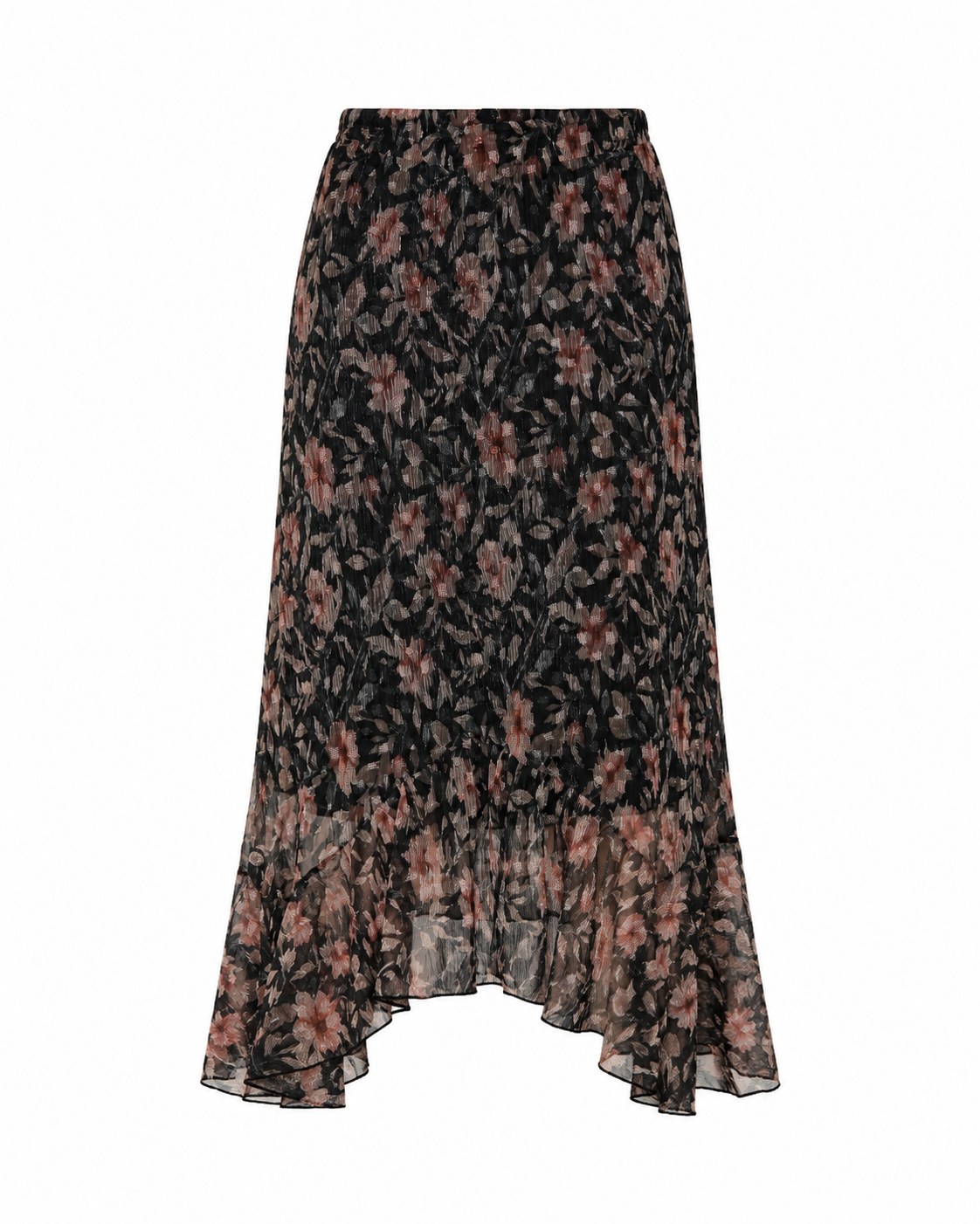 FALDA TUL ESTAMPADO FLORAL - NEGRO