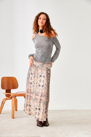 TOP ASIMÉTRICO CUT OUT HOMBRO - GREY