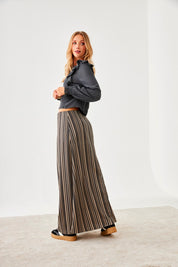 FALDA CRUZADA APLIQUE CINTURA - GREY