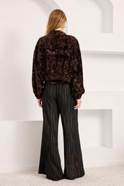 PANTALÓN FLUIDO RAYAS FANTASÍA - NEGRO