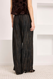PANTALÓN FLUIDO RAYAS FANTASÍA - NEGRO