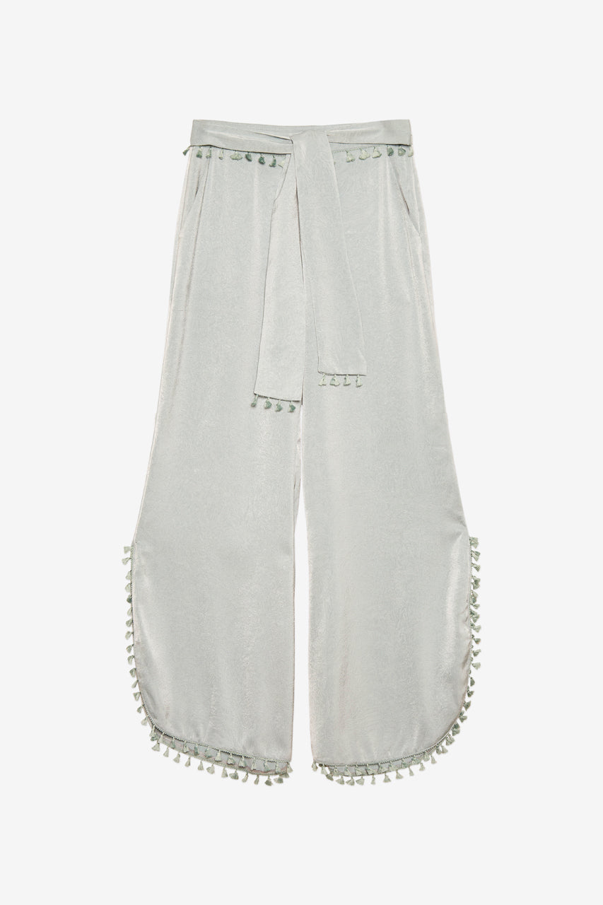 PANTALÓN FLUIDO FLECOS - TURQUESA
