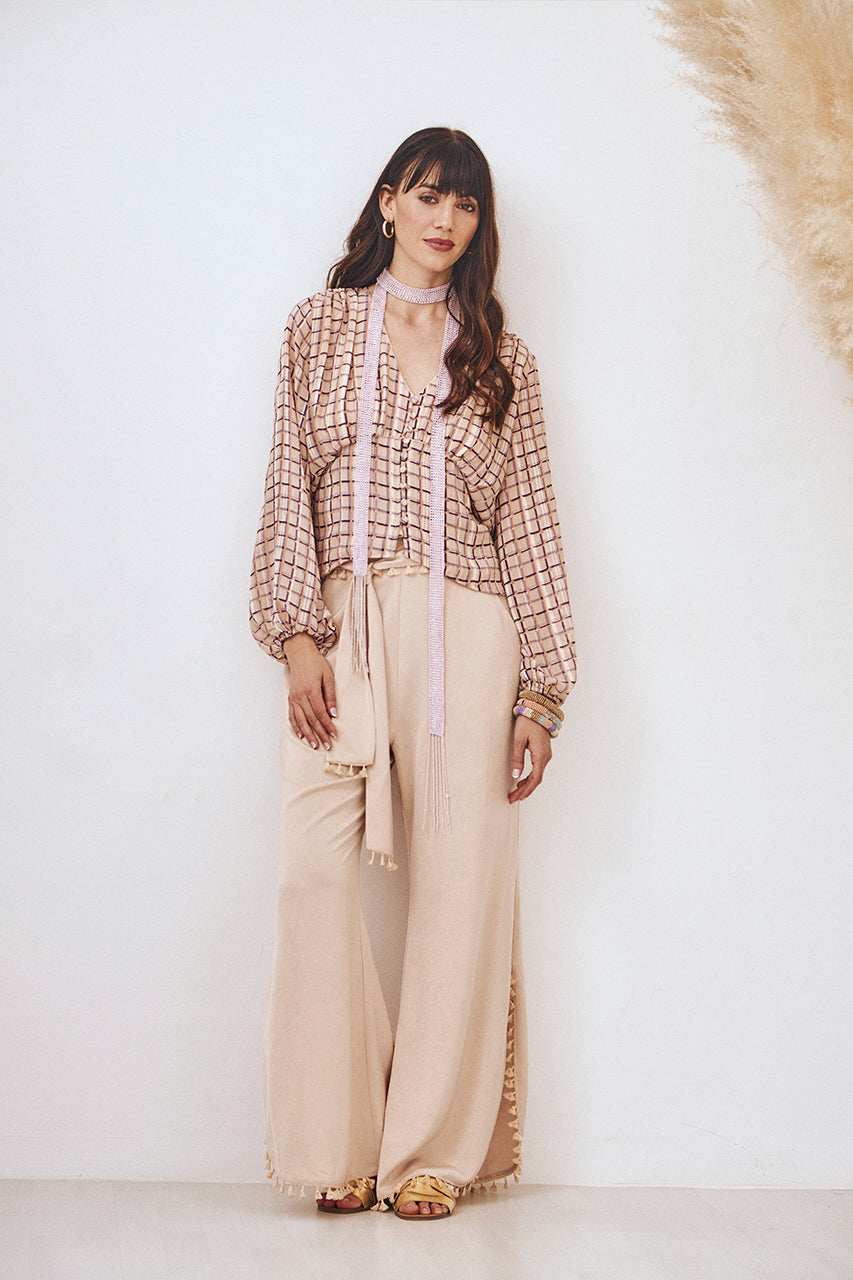 PANTALÓN FLUIDO FLECOS - CAMEL