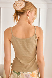 TOP CANALÉ TIRANTES CADENA STRASS - VERDE