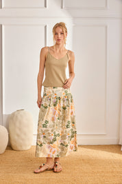 TOP CANALÉ TIRANTES CADENA STRASS - VERDE