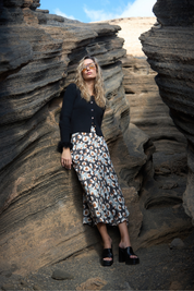 FALDA FLORES TIE DYE LAZADA - BLACK