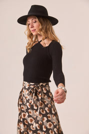 FALDA FLORES TIE DYE LAZADA - BLACK