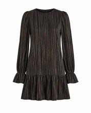 VESTIDO CORTO RAYAS FANTASÍA - NEGRO