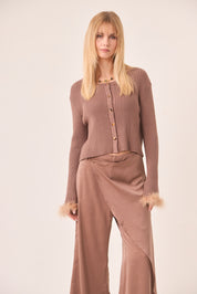 PANTALÓN FLUIDO PAREO - TAUPE