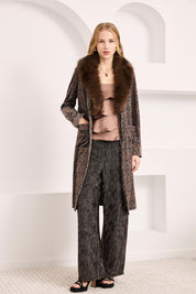 PANTALÓN FLUIDO RECTO RAYAS FANTASÍA - NEGRO