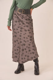FALDA LARGA ESTAMPADA - GREY