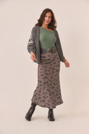 FALDA LARGA ESTAMPADA - GREY