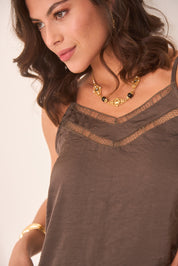 TOP LENCERO SATINADO - GREY